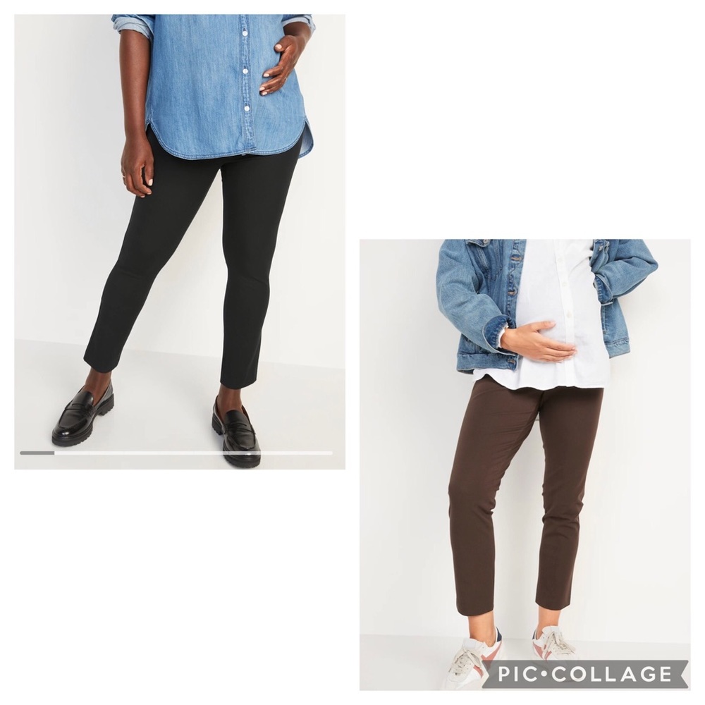 Old Navy Maternity Full Panel Pixie Ankle Pants Set of 2